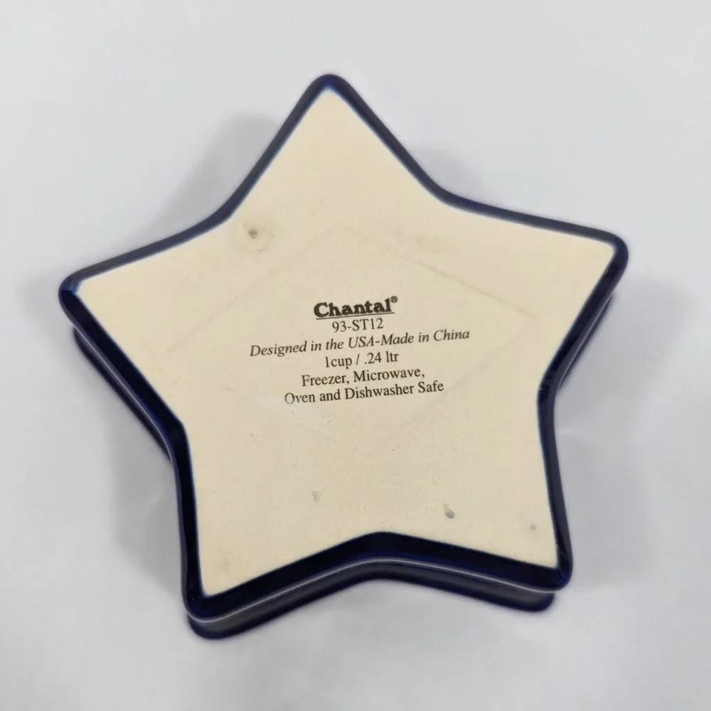 Chantal Navy Blue Star Shape Bakeware 1 Cup 93-ST12 Bake Freeze Microwave